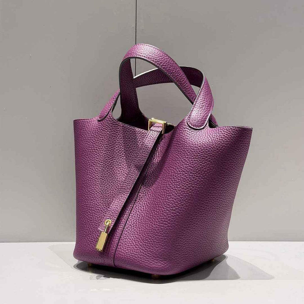 Hermès Picotin Lock 18 pocket bag Togo Leather Purple H9352008 - Default Title - View 2