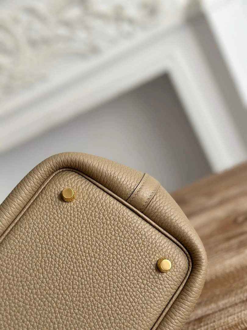 Hermès Picotin Lock 18 pocket bag Togo Leather H935100 gray - gold - View 5