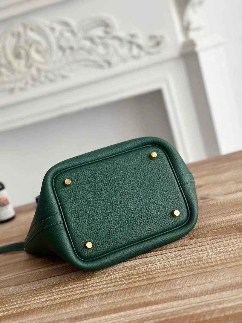 Hermès Picotin Lock 18 pocket bag Togo Leather H935100 dark green - silver - View 4