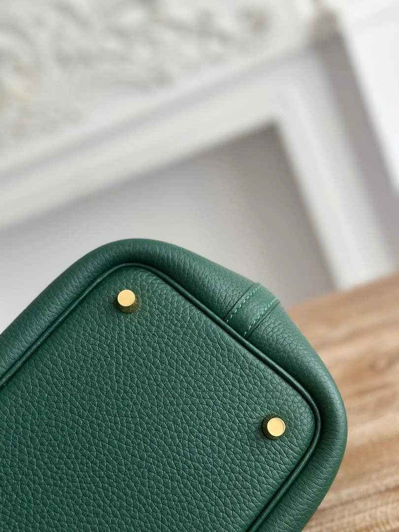 Hermès Picotin Lock 18 pocket bag Togo Leather H935100 dark green - silver - View 5