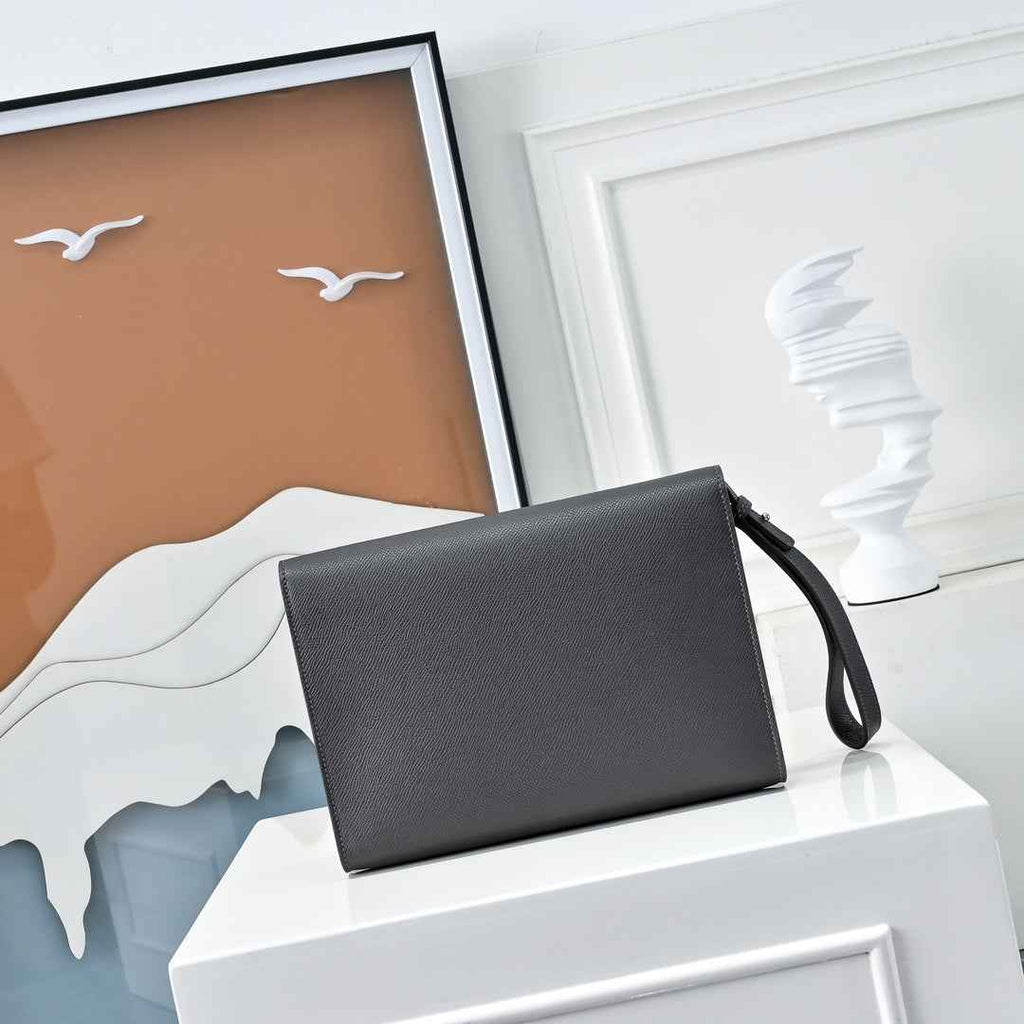 Hermès Sac a Depeches 24 Dark Gray Epsom Calfskin Leather Bag - Default Title - View 4