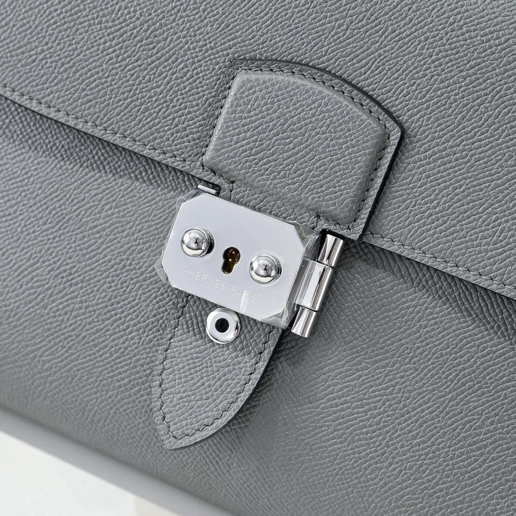 Hermès Sac a Depeches 24 in Gray Epsom Calfskin - Default Title - View 6