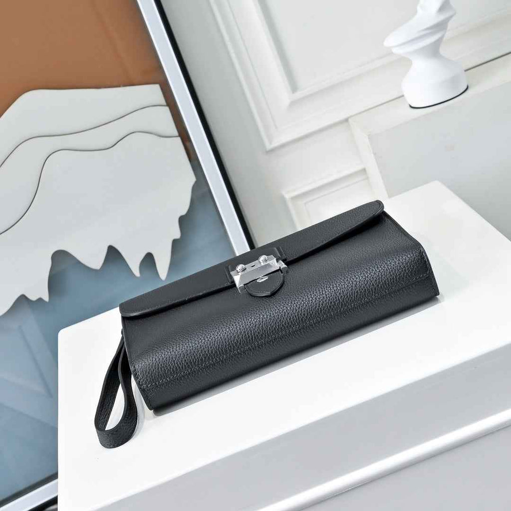 Hermès Sac a Depeches 24 – Togo Calfskin Black - Default Title - View 4