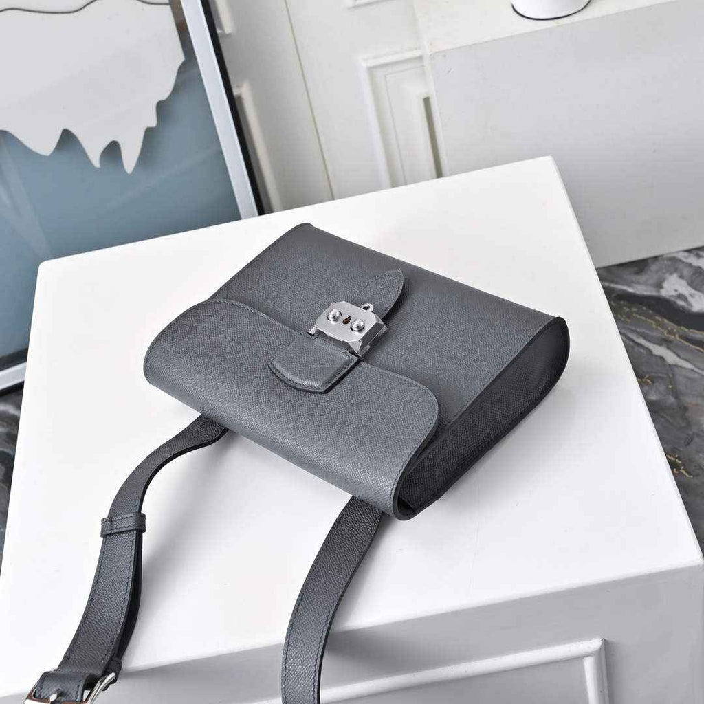 Hermès Sac Dépêche 21 – Dark Gray Epsom Calfskin Leather Bag - Default Title - View 4