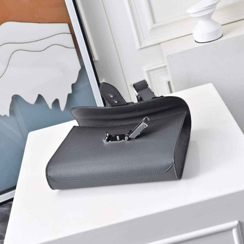 Hermès Sac Dépêche 21 – Dark Gray Epsom Calfskin Leather Bag - Default Title - View 5