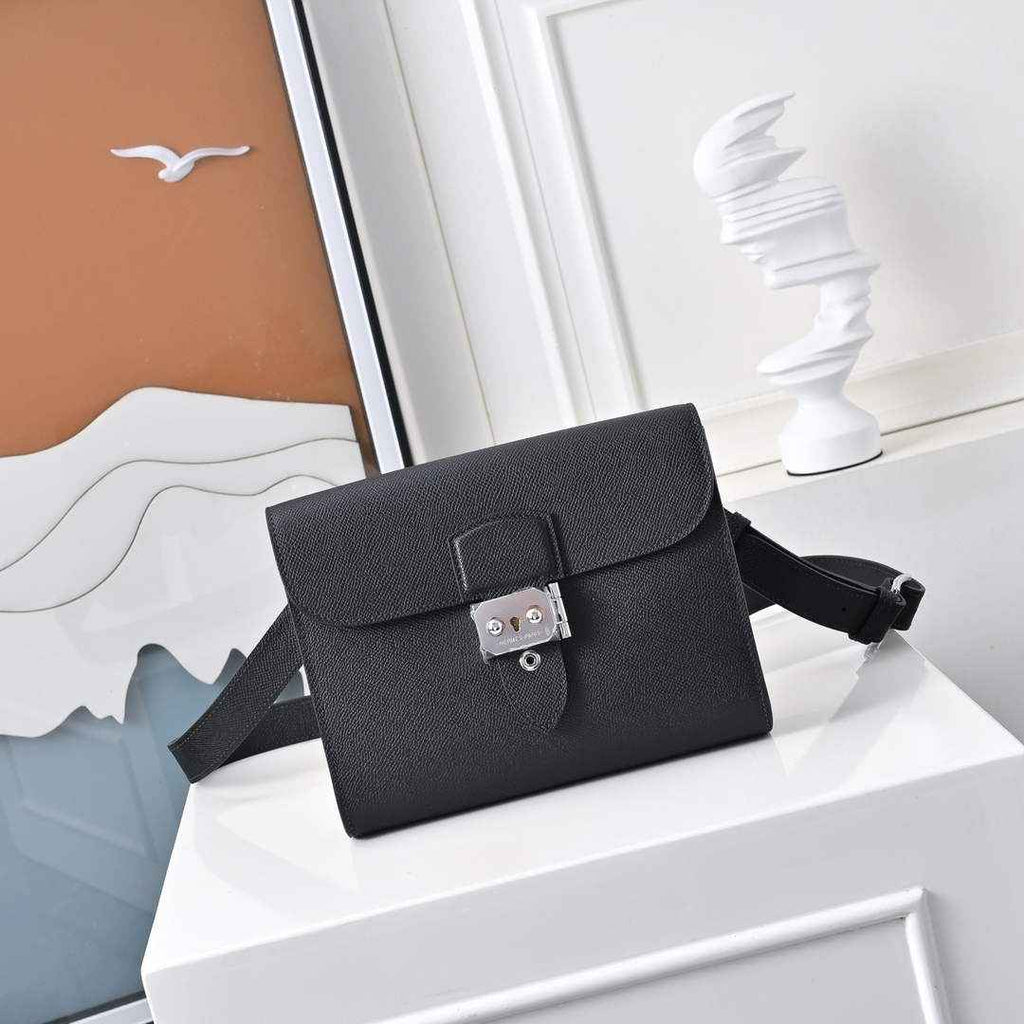 Hermès Sac Dépêche 21 Epsom Calfskin Black Bag - Default Title - View 1
