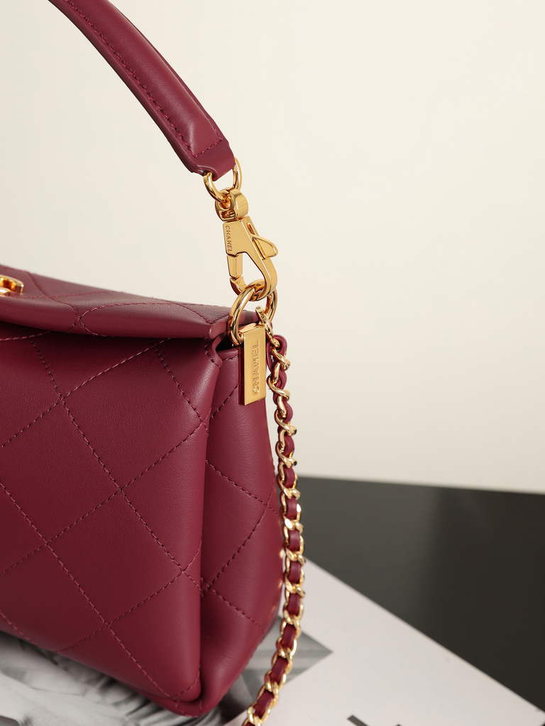 Chanel Hobo Bag, AS6255 Calfskin Wine Red