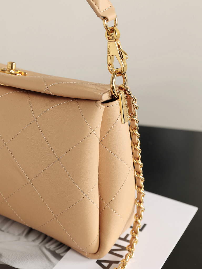 Chanel Hobo Bag, AS6255 Calfskin Apricot