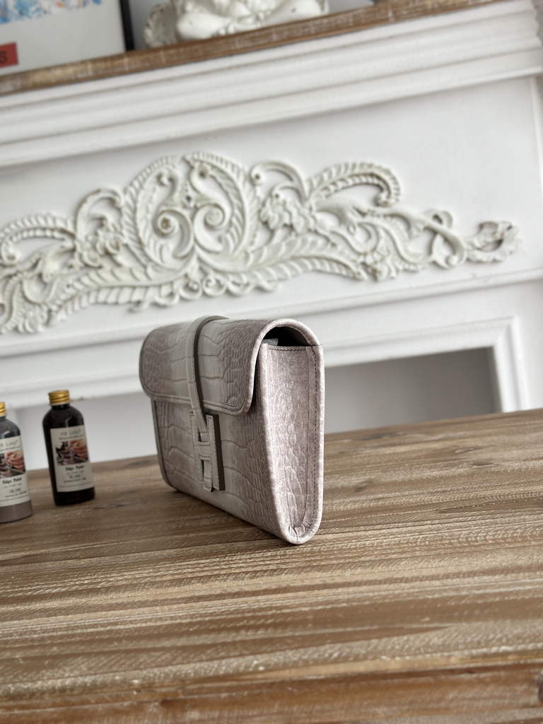 Hermes Jige Elan 29 clutch Calfskin Beige