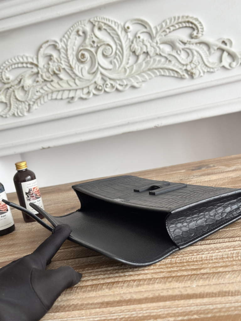 Hermes Jige Elan 29 clutch Calfskin Black