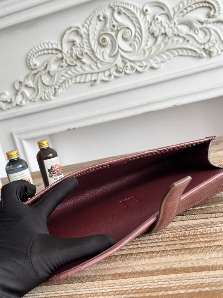 Hermes Jige Elan 29 clutch Calfskin Wine Red