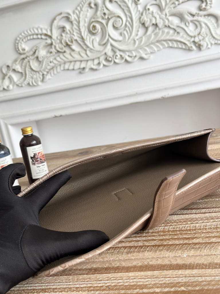 Hermes Jige Elan 29 clutch Calfskin Gray