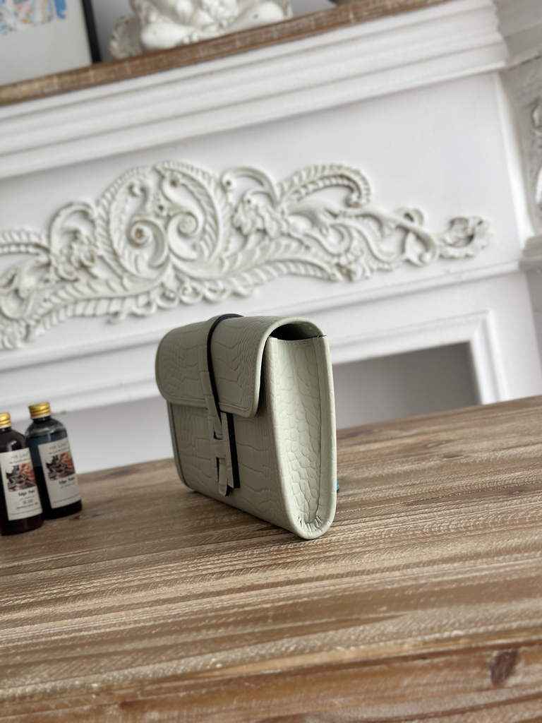 Hermes Jige Elan 29 clutch Light Gray Calfskin