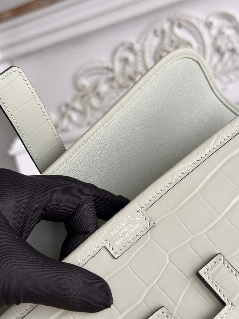 Hermes Jige Elan 29 clutch Light Gray Calfskin