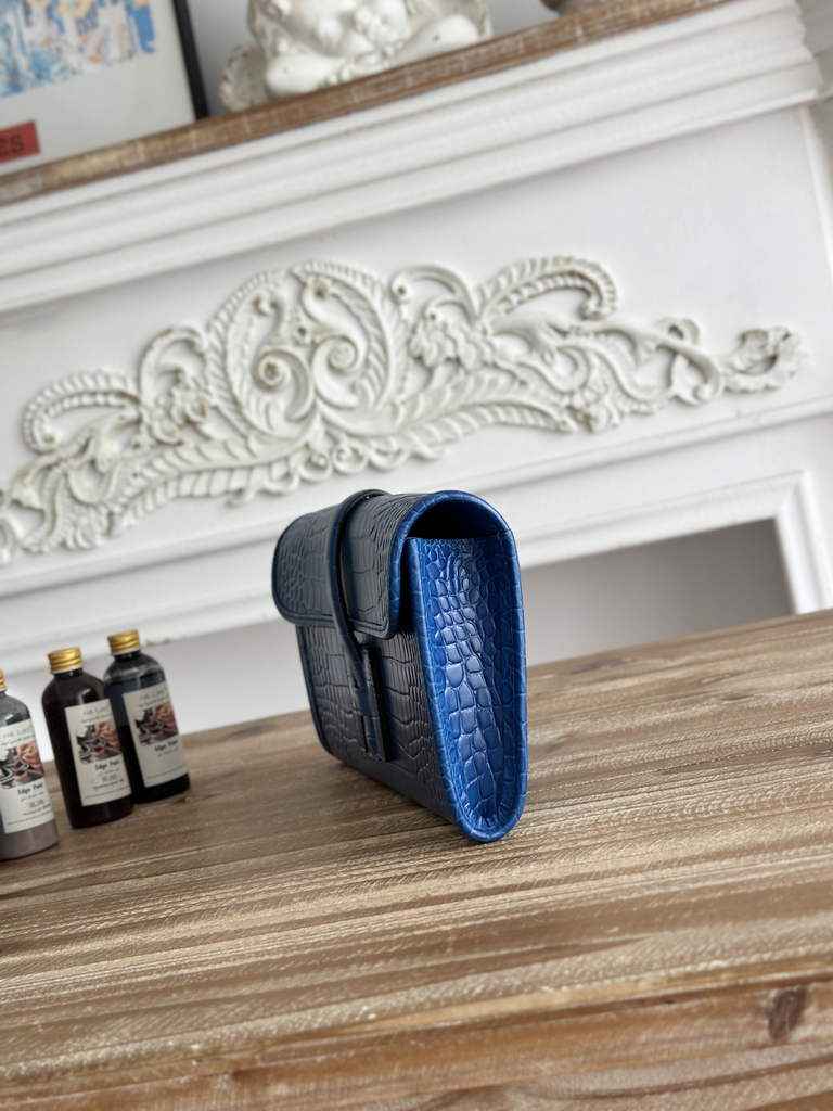 Hermes Jige Elan 29 clutch Blue Calfskin