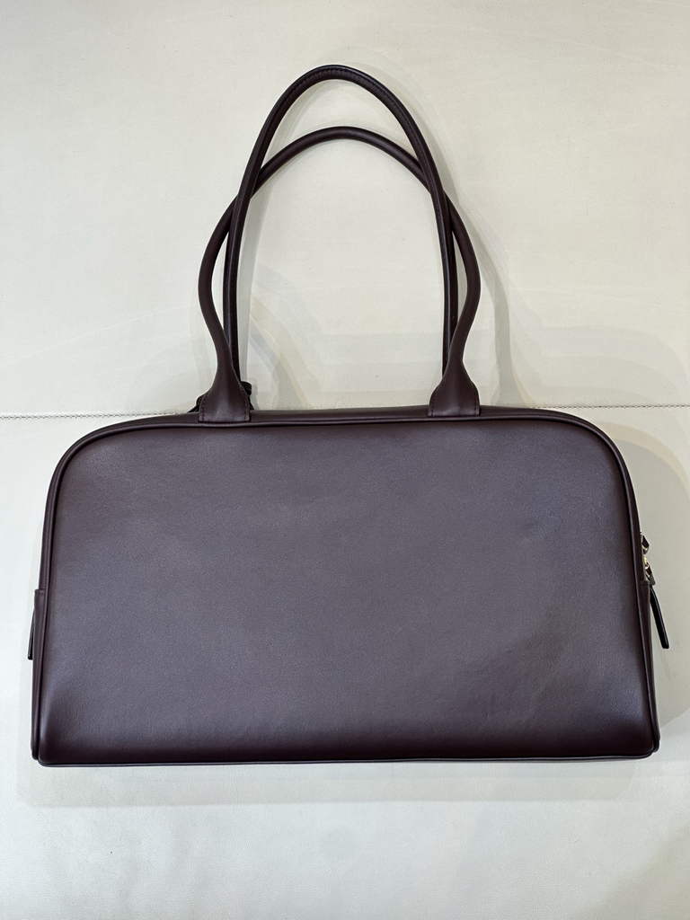 Chanel Large Bowling Bag, AS6211 Calfskin Wine Red