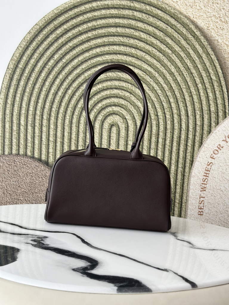 Chanel Large Bowling Bag, AS6580 Calfskin Coffee