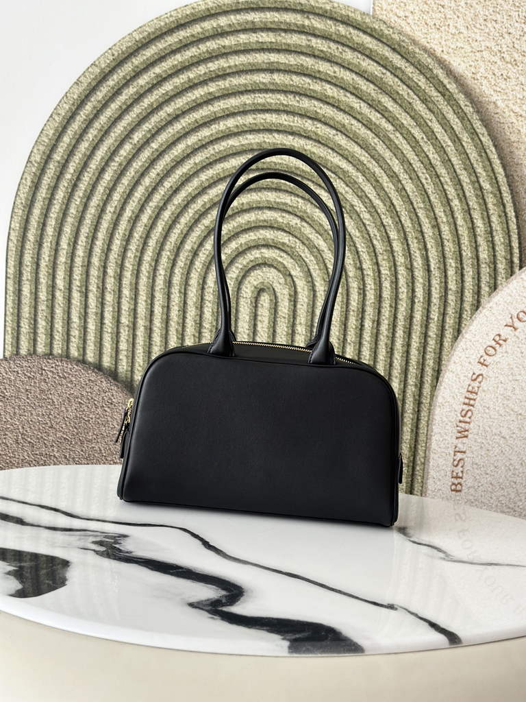 Chanel Large Bowling Bag, AS6580 Calfskin Black