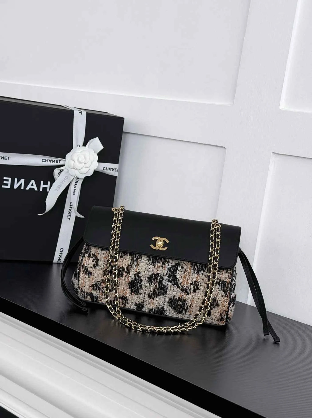 Chanel Large Flap Bag, AS6427 Calfskin Beige Cotton