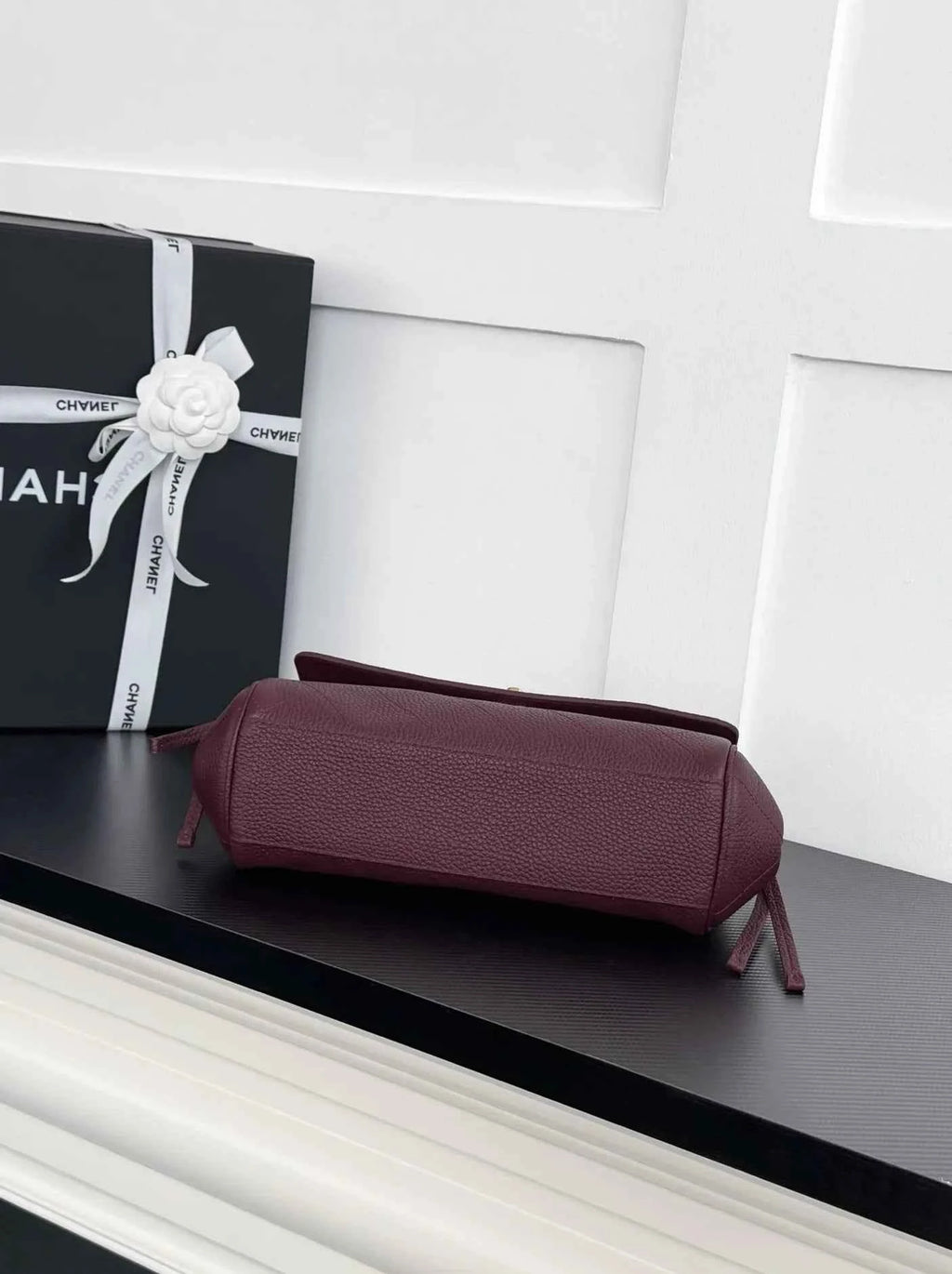 Chanel Large Flap Bag, AS6427 Calfskin Wine Red
