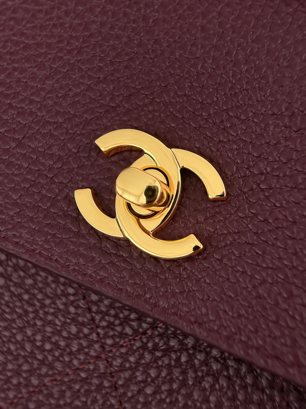 Chanel Large Flap Bag, AS6427 Calfskin Wine Red