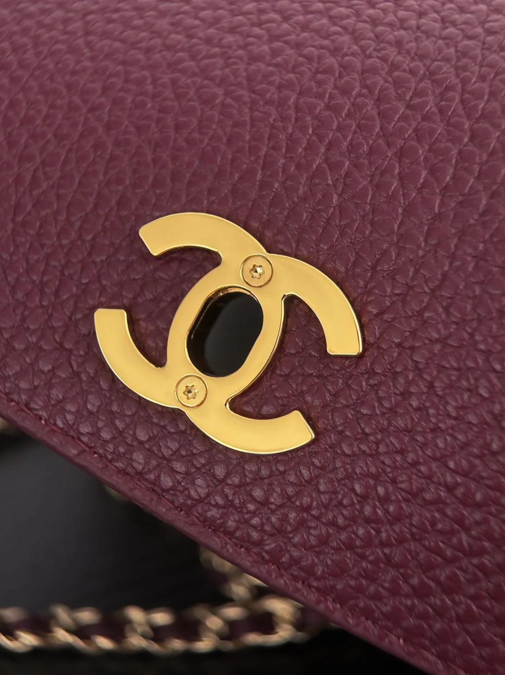 Chanel Large Flap Bag, AS6427 Calfskin Wine Red