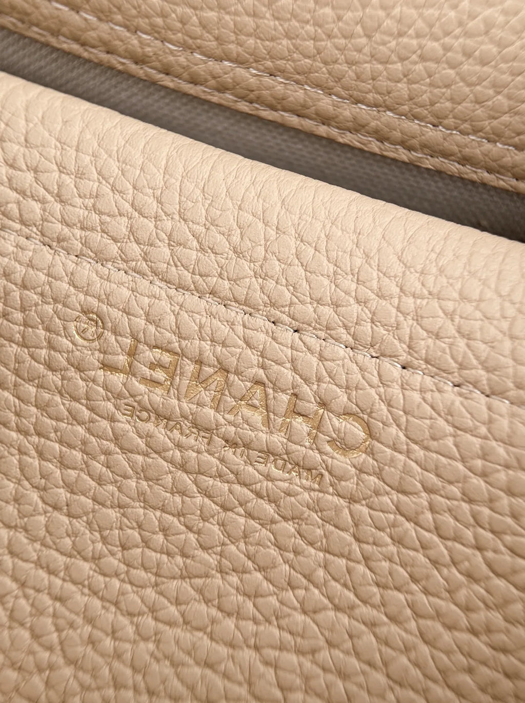 Chanel Large Flap Bag, AS6427 Calfskin Apricot