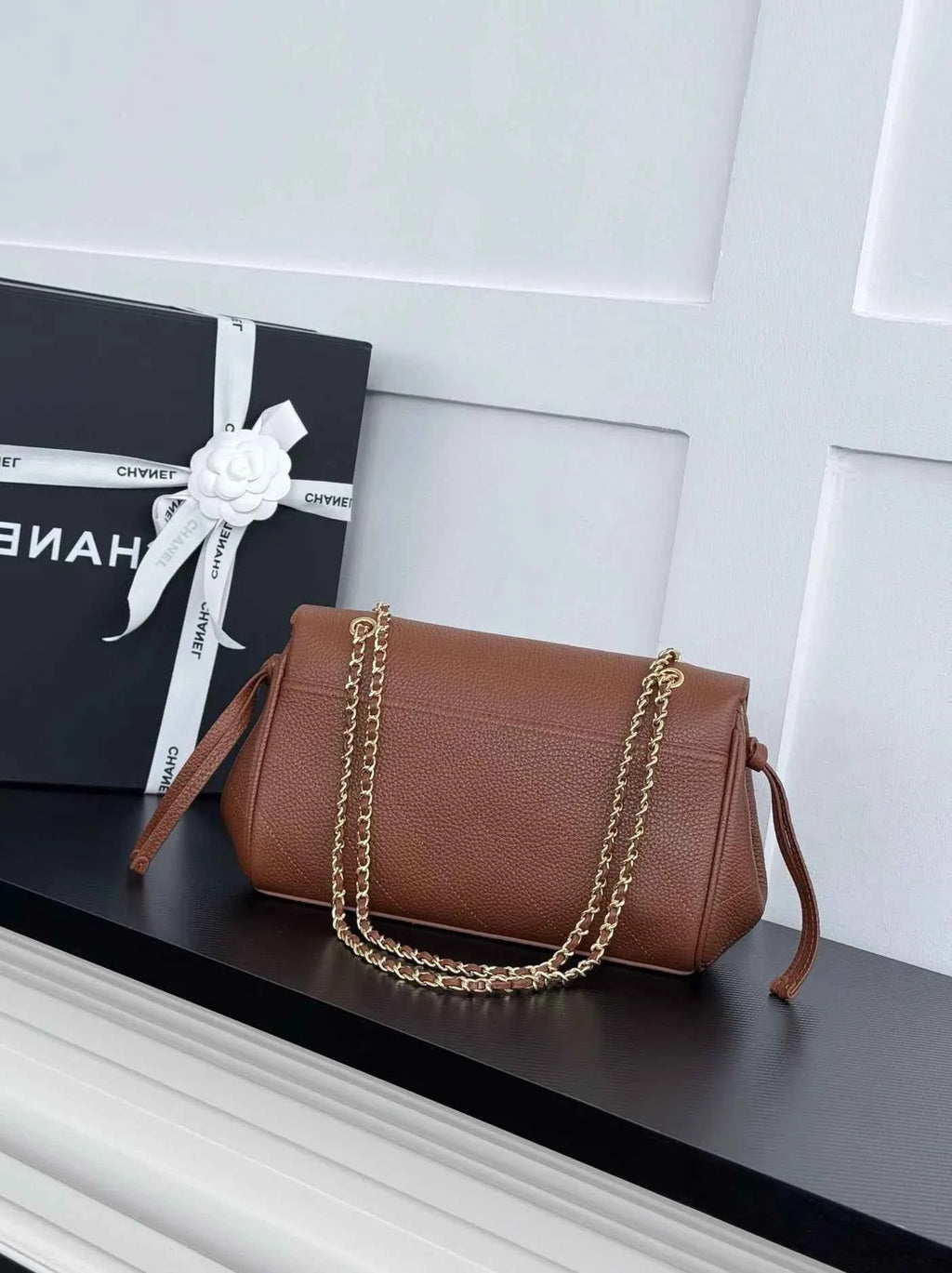 Chanel Large Flap Bag, AS6427 Calfskin Brown
