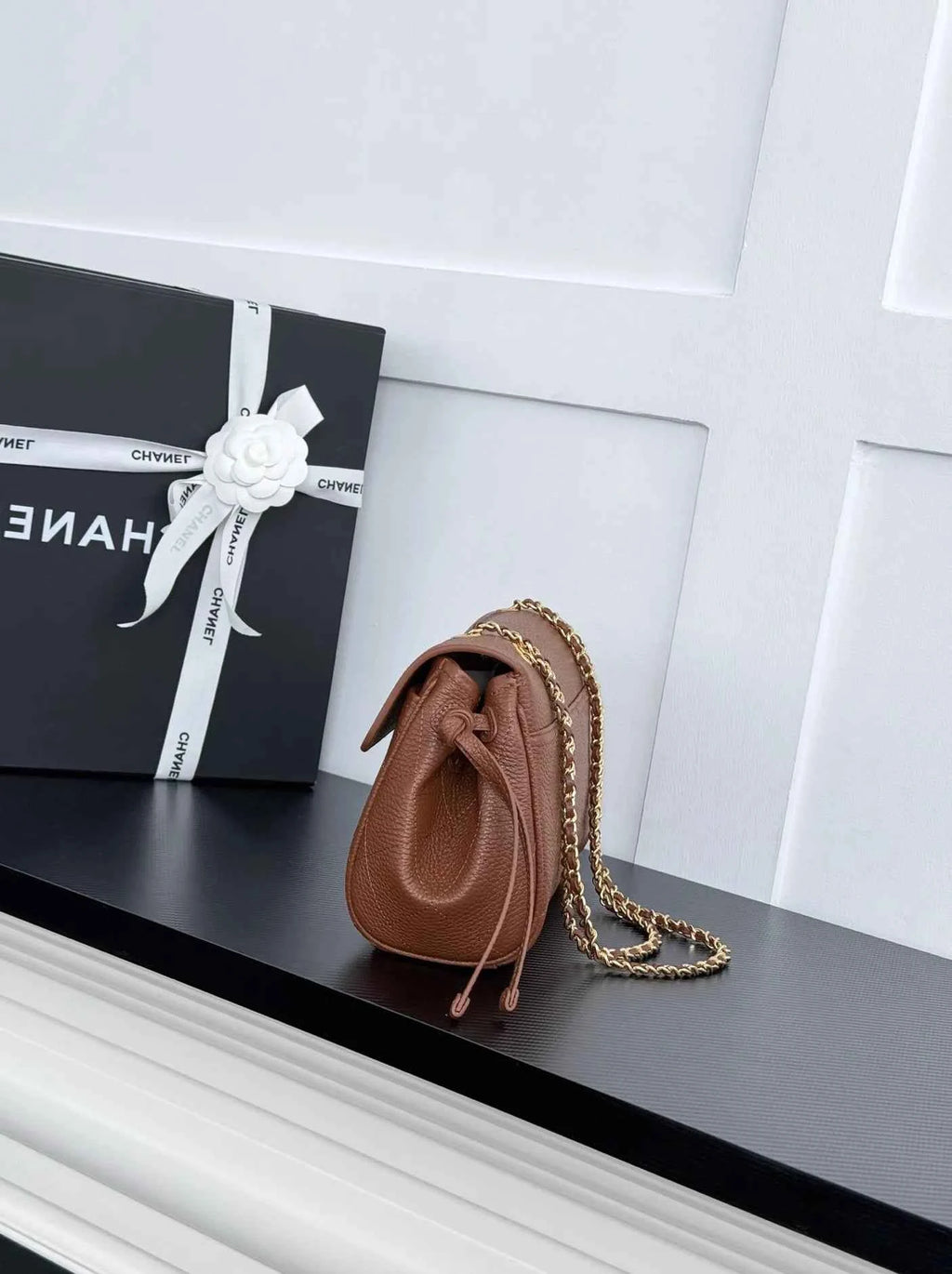 Chanel Large Flap Bag, AS6427 Calfskin Brown