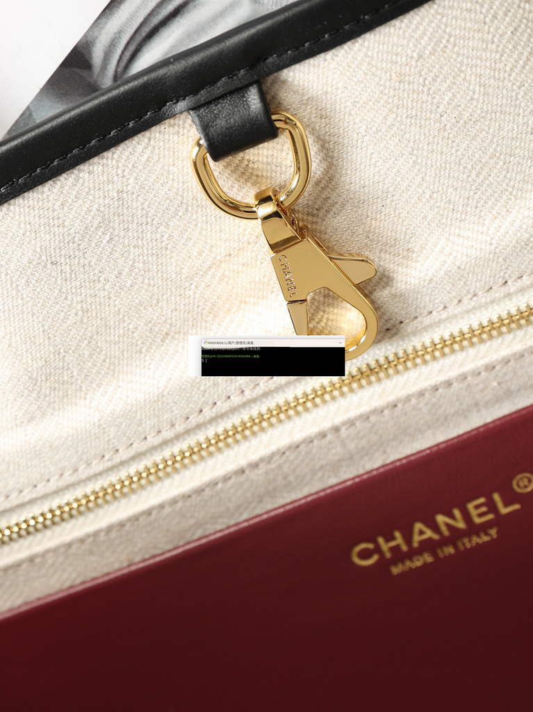 Chanel Large Shopping Bag, AS6201 Calfskin Black