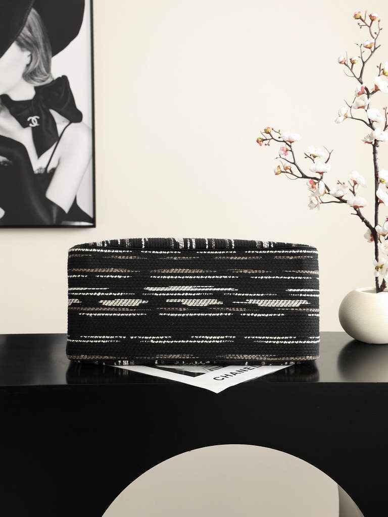 Chanel Large Shopping Bag, AS6201 Canvas Black