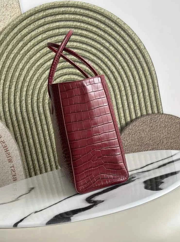 Chanel Large Shopping Bag, AS6239 Crocodile Red
