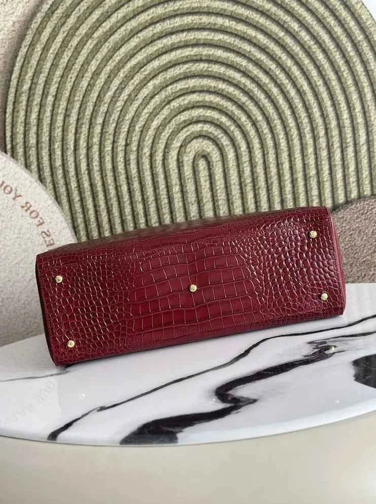 Chanel Large Shopping Bag, AS6239 Crocodile Red