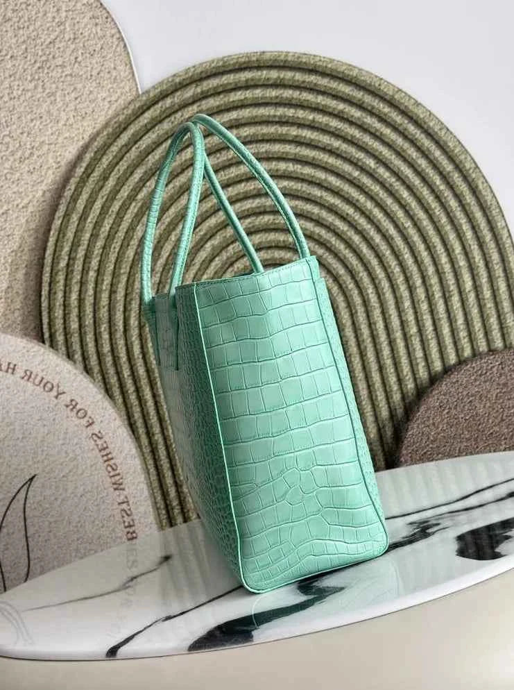 Chanel Large Shopping Bag, AS6239 Crocodile Blue