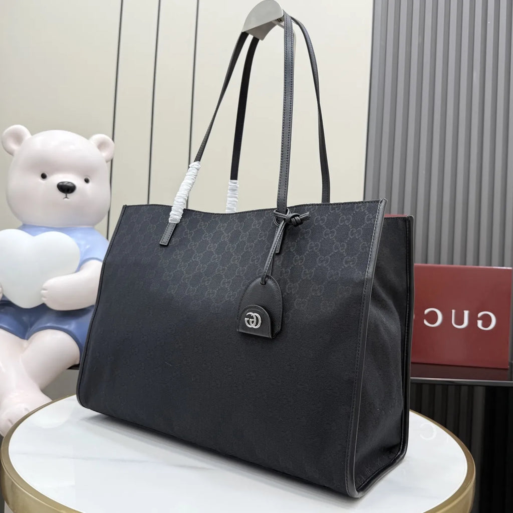 Gucci Londra large tote bag, 875056 black GG canvas