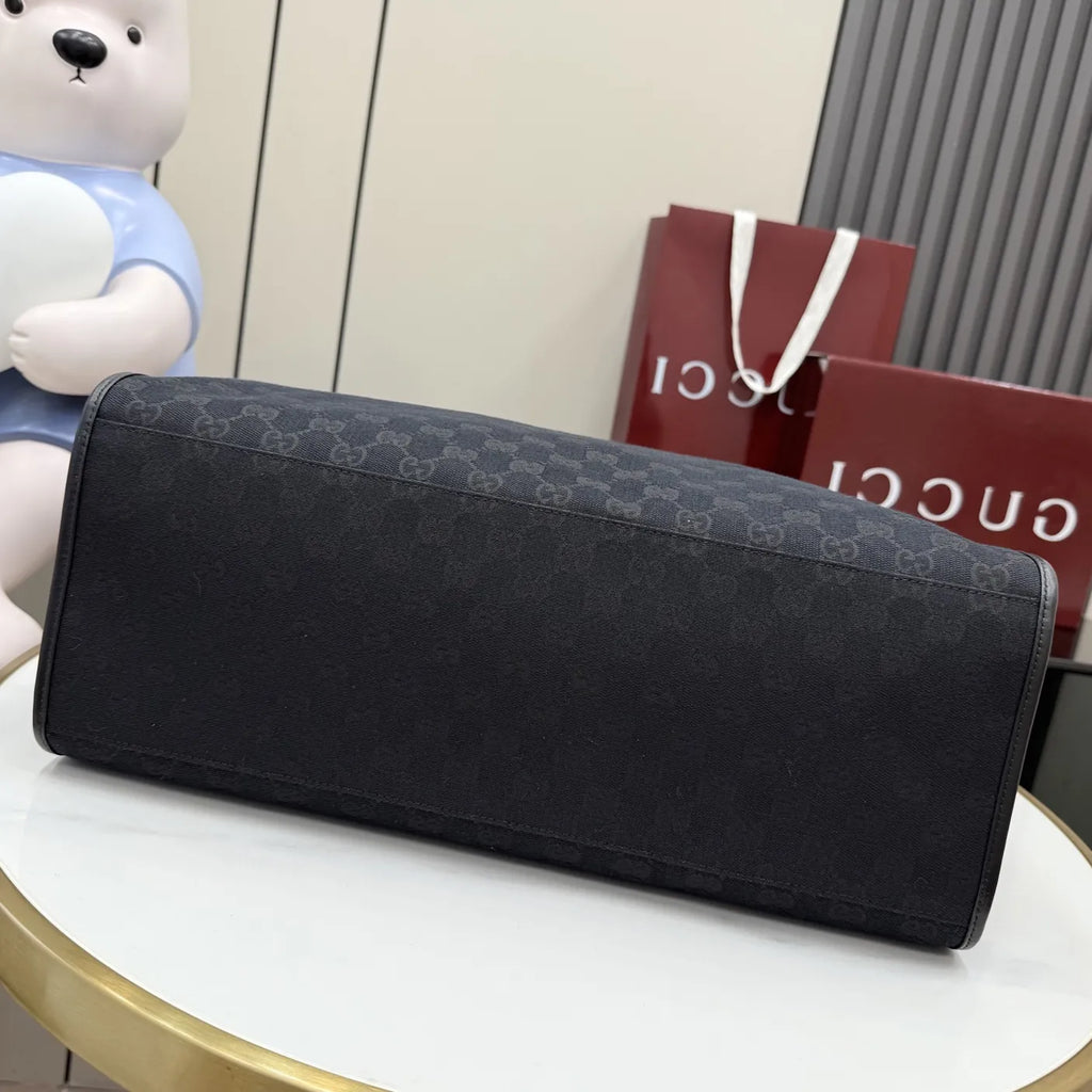 Gucci Londra large tote bag, 875056 black GG canvas