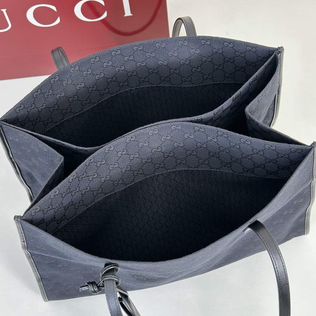 Gucci Londra large tote bag, 875056 black GG canvas