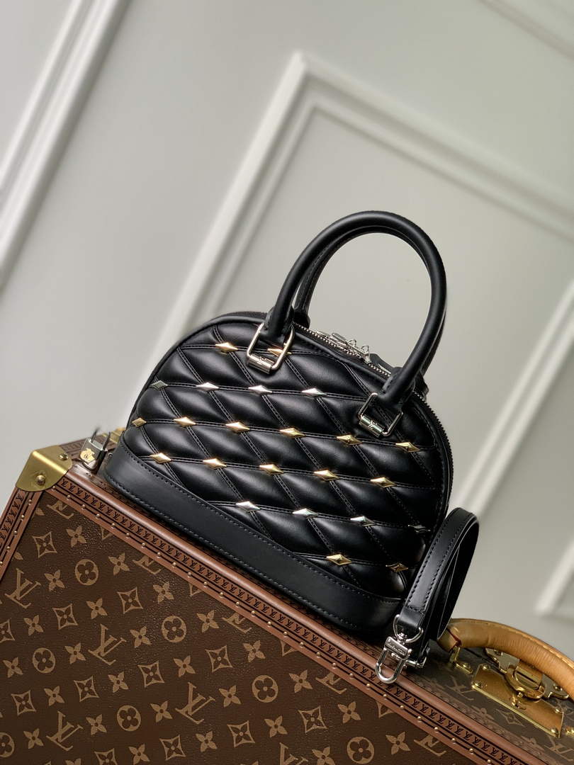 Louis Vuitton Alma BB M24153 Black Lamb leather Gold Hardware - Default Title - View 1