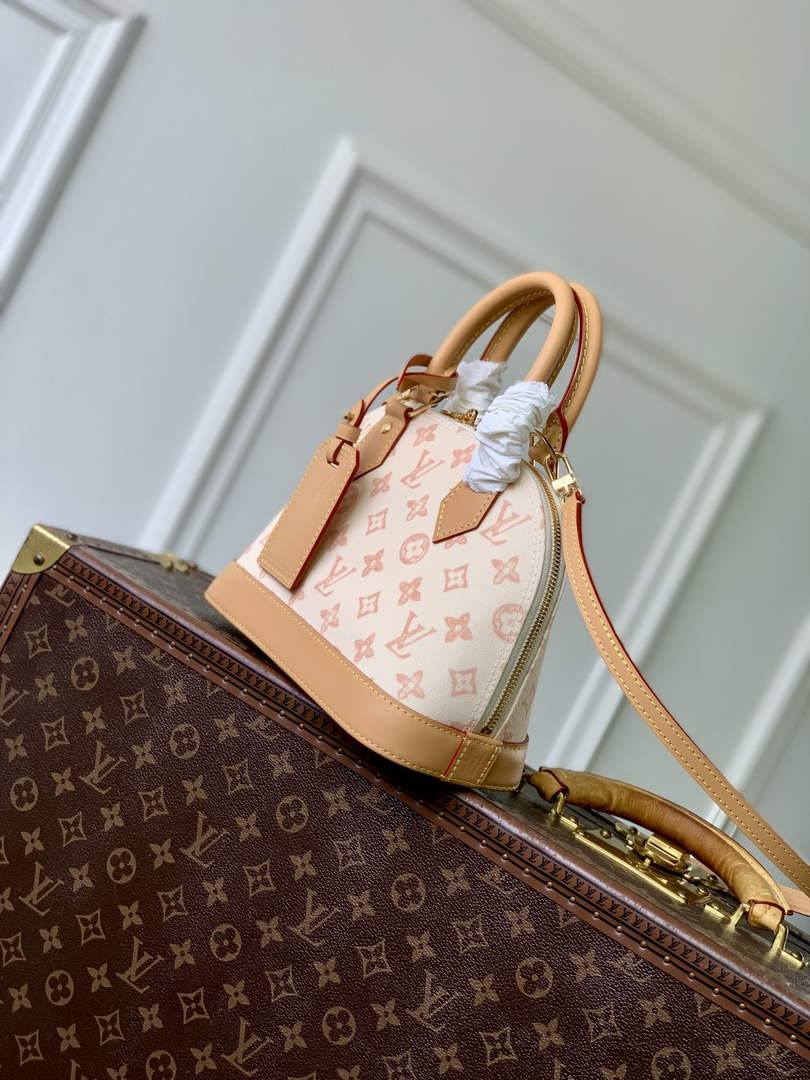 Louis Vuitton Alma BB M27525 Beige Coated canvas Gold Hardware - Default Title - View 3
