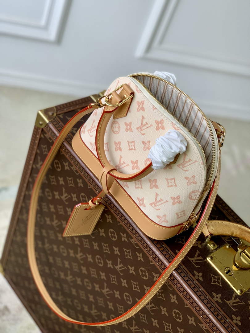 Louis Vuitton Alma BB M27525 Beige Coated canvas Gold Hardware - Default Title - View 10