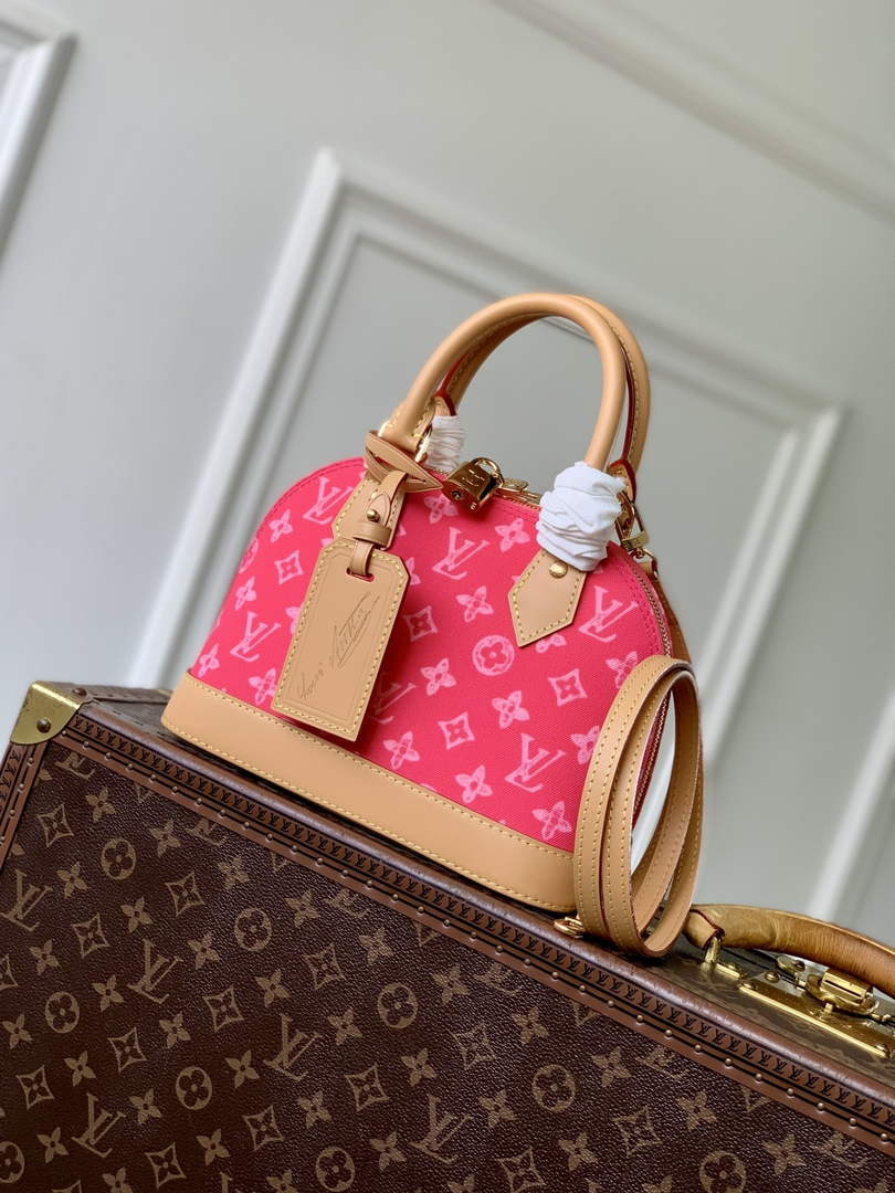 Louis Vuitton Alma BB M28272 Plum Coated canvas Gold Hardware - Default Title - View 1