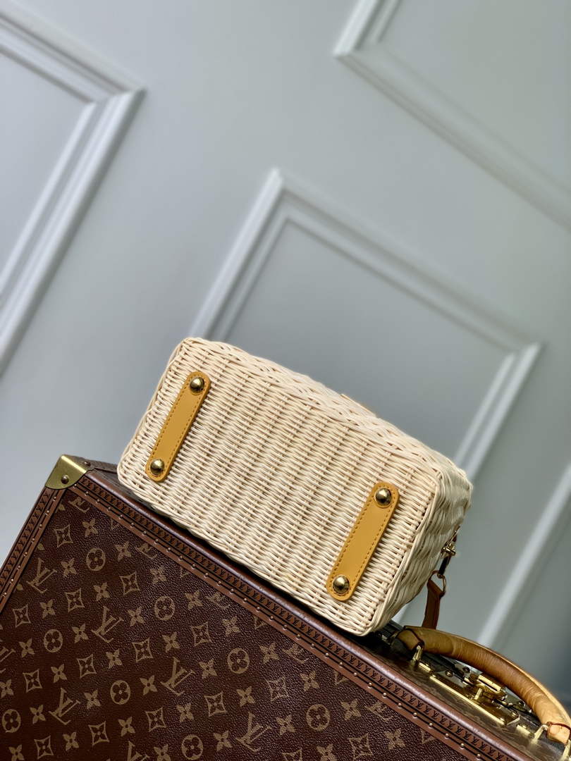 Louis Vuitton Capucines BB Bag, M24976 Yellow Rattan and cowhide leather - Default Title - View 4
