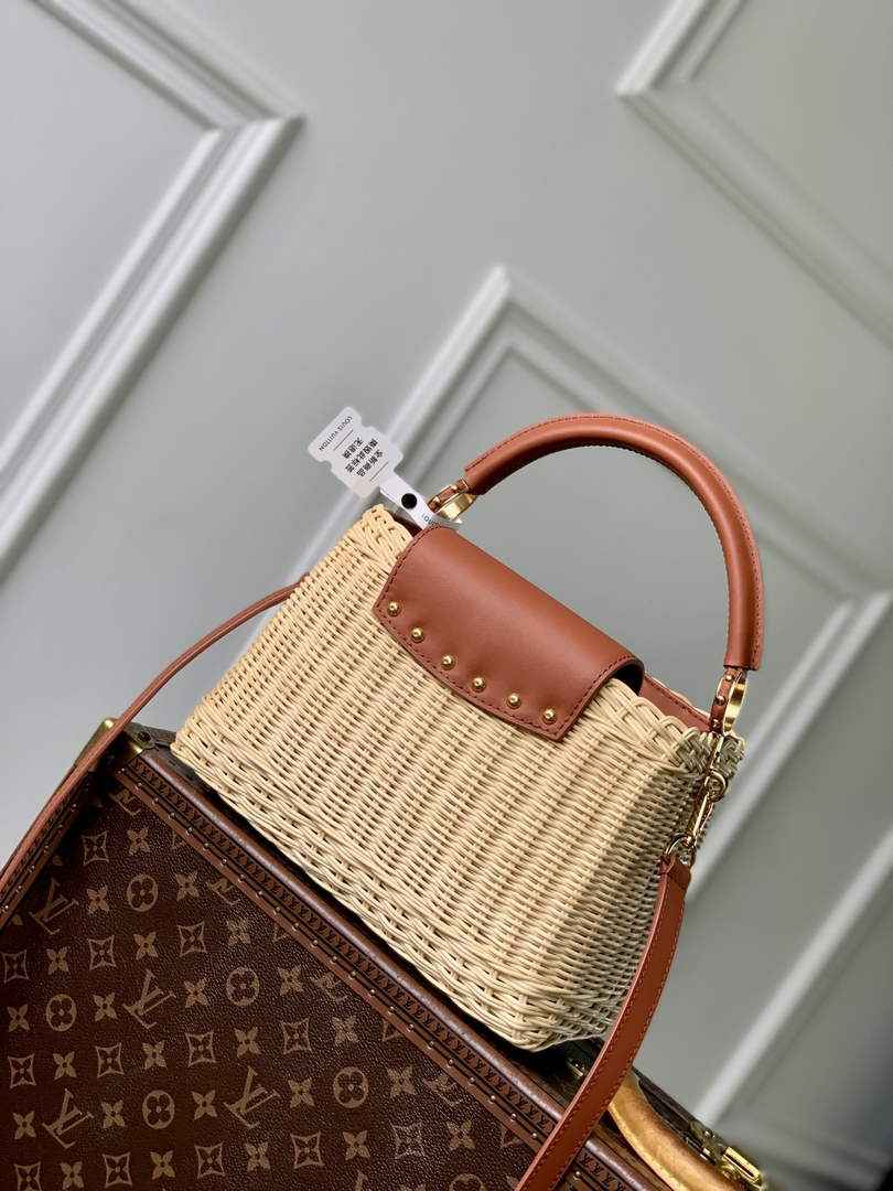 Louis Vuitton Capucines BB Bag, M26025 Brown Rattan and cowhide leather - Default Title - View 3