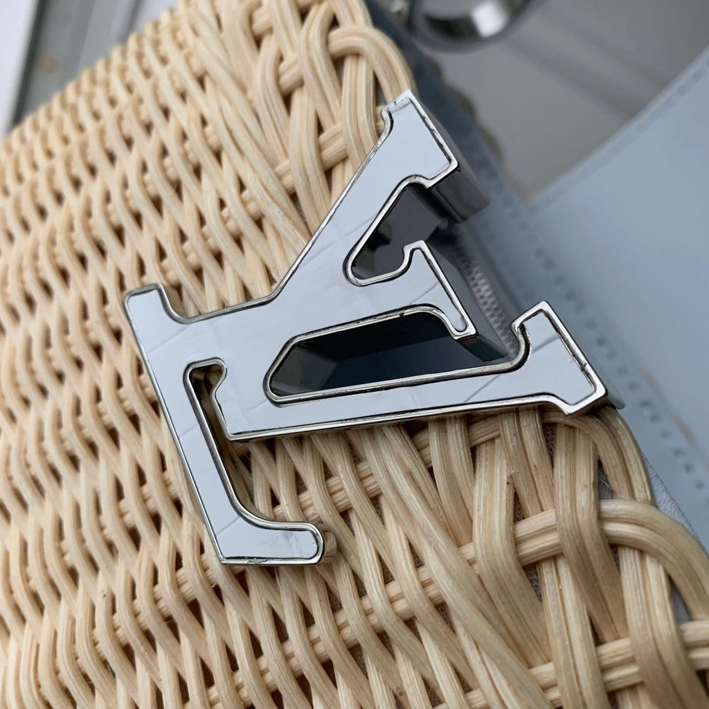 Louis Vuitton Capucines Mini Bag, M11798 White Crocodile and Rattan - Default Title - View 5