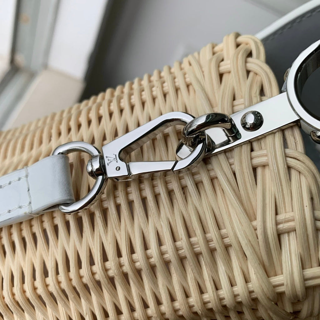 Louis Vuitton Capucines Mini Bag, M11798 White Crocodile and Rattan - Default Title - View 7