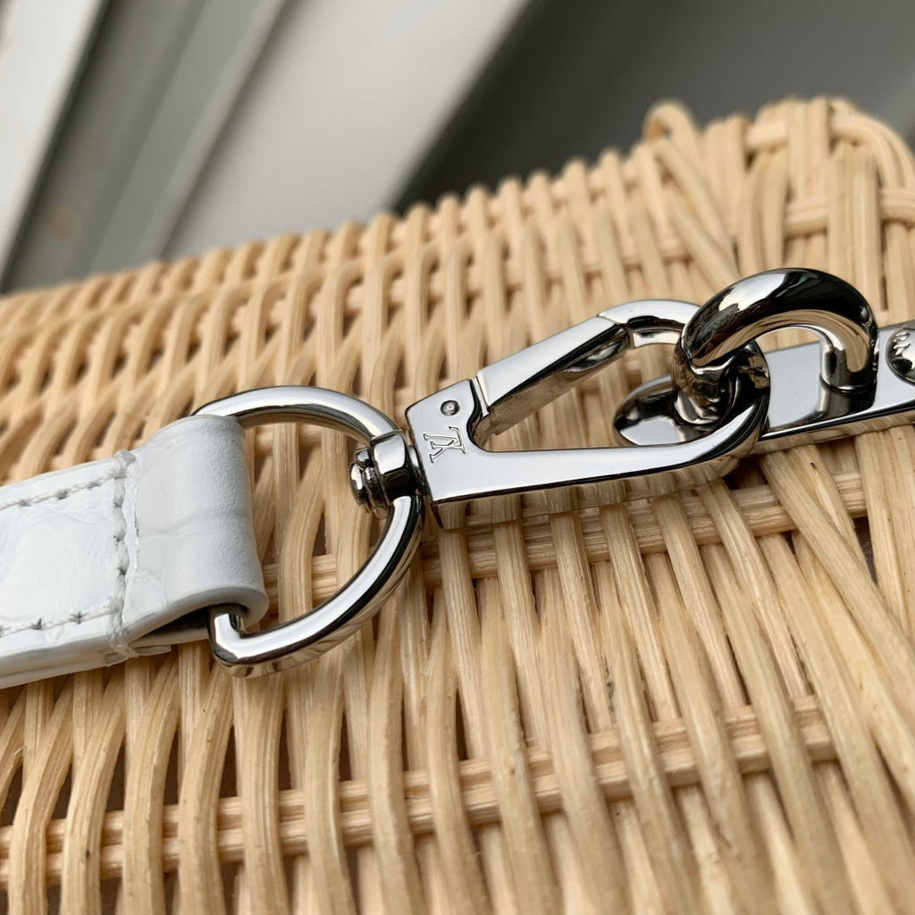 Louis Vuitton Capucines BB Bag, N88126 White Crocodile and Rattan - Default Title - View 7