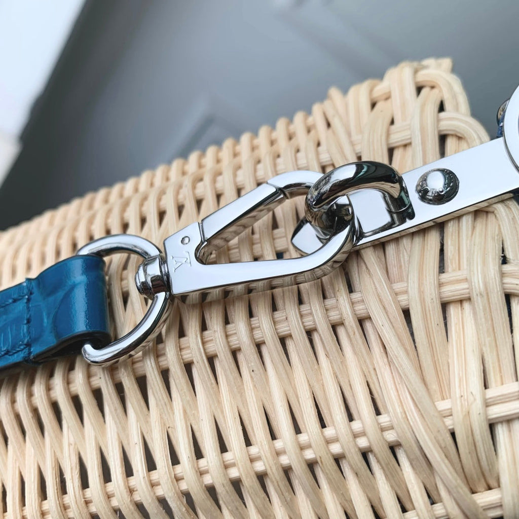 Louis Vuitton Capucines Mini Bag, M11798 Blue Crocodile and Rattan - Default Title - View 7