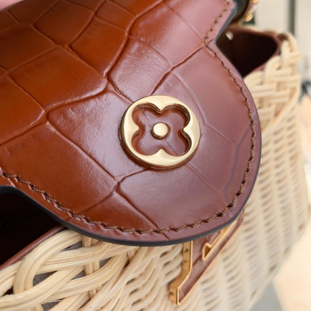 Louis Vuitton Capucines Mini Bag, M11798 Brown Crocodile and Rattan - Default Title - View 5