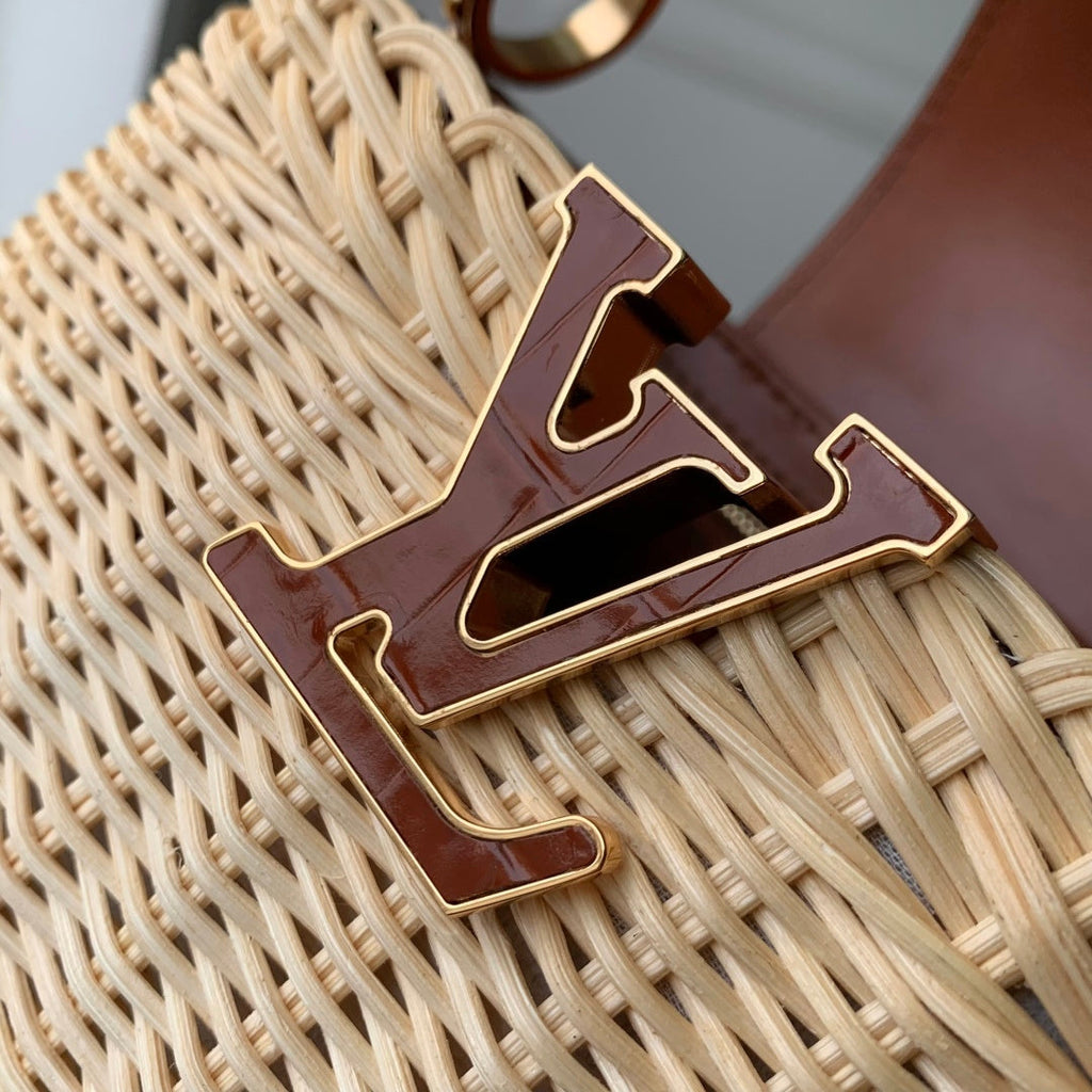 Louis Vuitton Capucines Mini Bag, M11798 Brown Crocodile and Rattan - Default Title - View 6