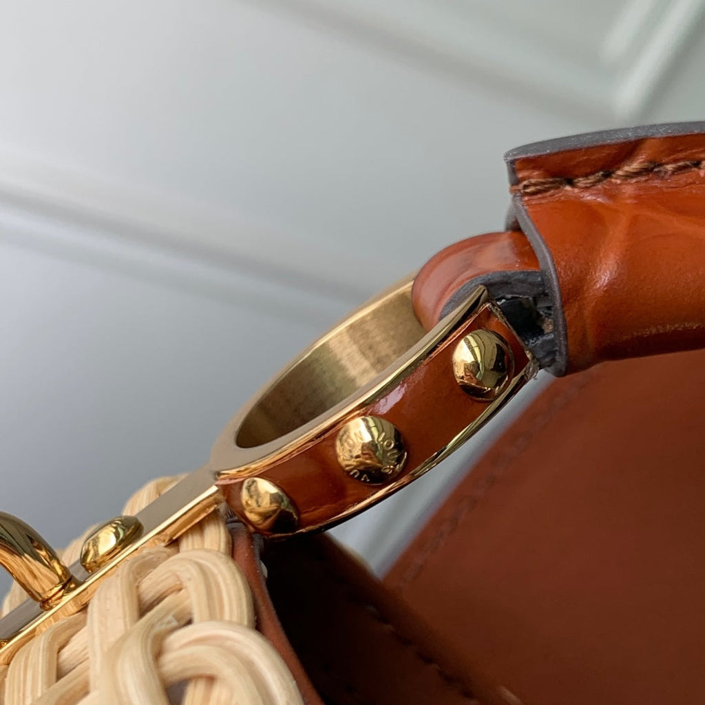Louis Vuitton Capucines Mini Bag, M11798 Brown Crocodile and Rattan - Default Title - View 8